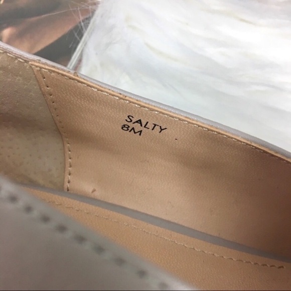 Tahari Salty Leather Gold Clamp Flat Loafers - Picture 8 of 8